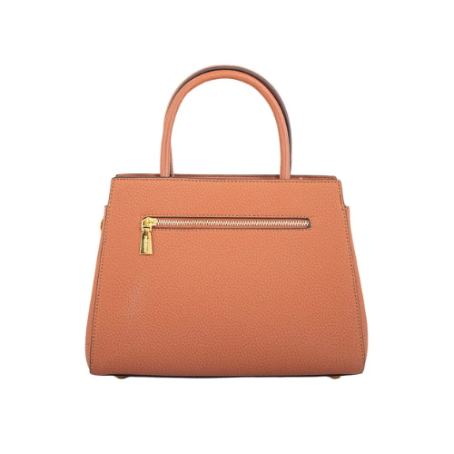 Textured Structured Top Handle Handbag